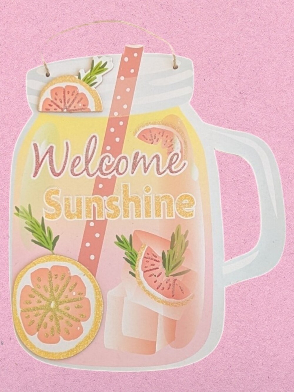 "Welcome Sunshine" Mason Jar Wall Decor